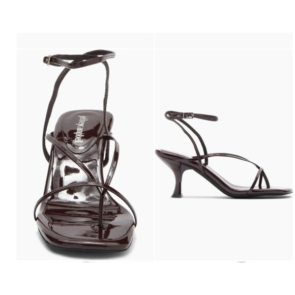 Jeffrey Campbell Fluxx Sandals in Brown Patent 10 With Box Womens Heels - Picture 11 of 14
